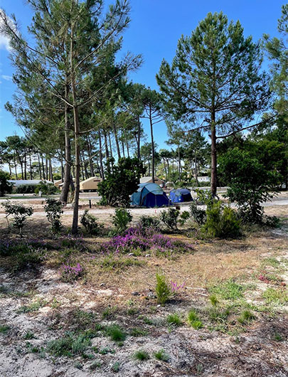 Emplacement Nature du camping Montacabana à Montalivet, pour une expérience de camping authentique en Gironde